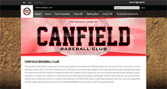 Desktop Screenshot of canfieldbaseballclub.com